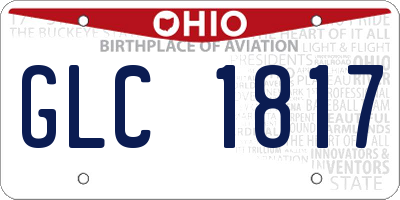OH license plate GLC1817