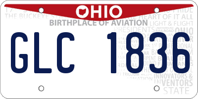 OH license plate GLC1836