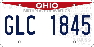 OH license plate GLC1845