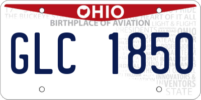 OH license plate GLC1850