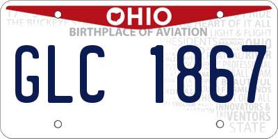 OH license plate GLC1867