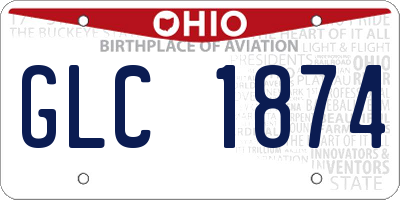 OH license plate GLC1874