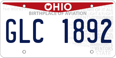 OH license plate GLC1892