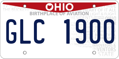 OH license plate GLC1900