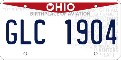 OH license plate GLC1904
