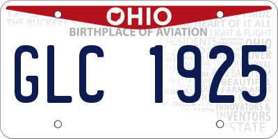 OH license plate GLC1925