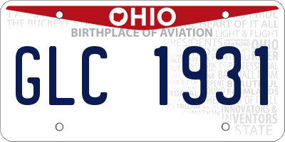 OH license plate GLC1931