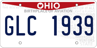 OH license plate GLC1939