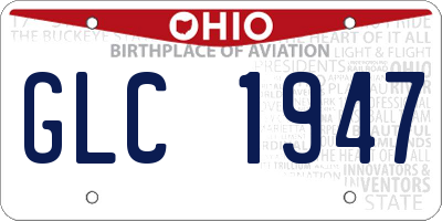 OH license plate GLC1947