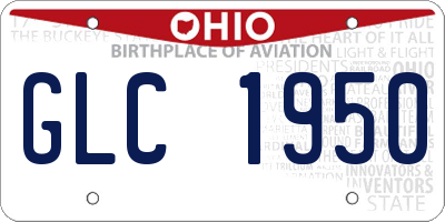 OH license plate GLC1950