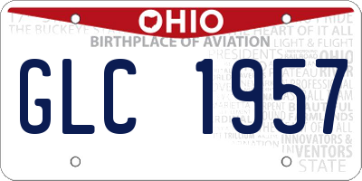 OH license plate GLC1957