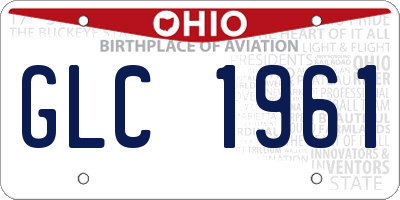 OH license plate GLC1961