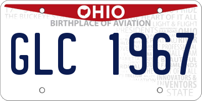 OH license plate GLC1967