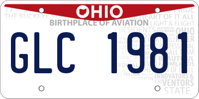 OH license plate GLC1981