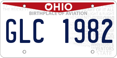 OH license plate GLC1982