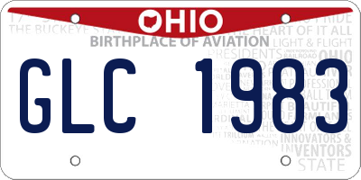 OH license plate GLC1983
