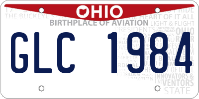 OH license plate GLC1984