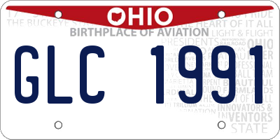 OH license plate GLC1991