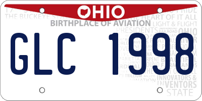 OH license plate GLC1998