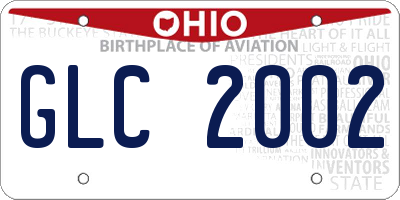 OH license plate GLC2002