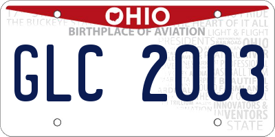 OH license plate GLC2003