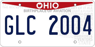 OH license plate GLC2004