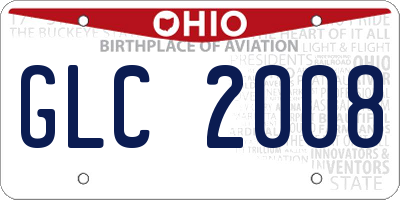 OH license plate GLC2008