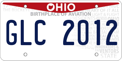 OH license plate GLC2012