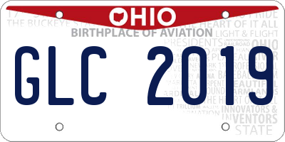 OH license plate GLC2019