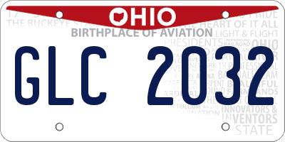 OH license plate GLC2032