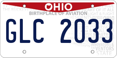 OH license plate GLC2033