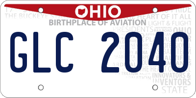 OH license plate GLC2040