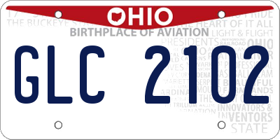OH license plate GLC2102