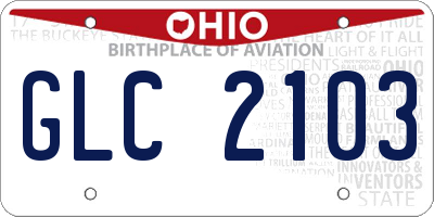 OH license plate GLC2103