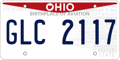 OH license plate GLC2117