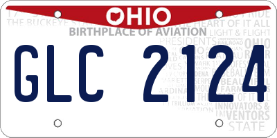 OH license plate GLC2124