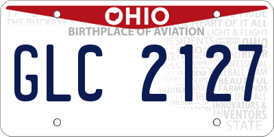 OH license plate GLC2127