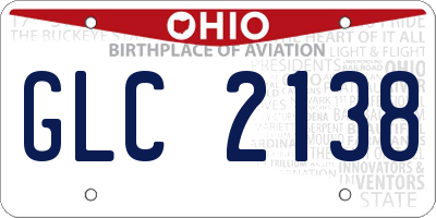 OH license plate GLC2138