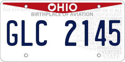 OH license plate GLC2145