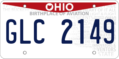 OH license plate GLC2149