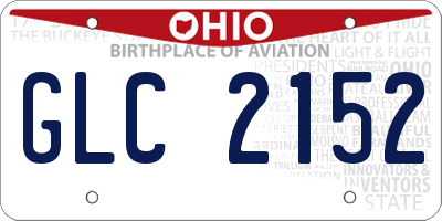 OH license plate GLC2152