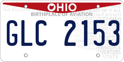 OH license plate GLC2153