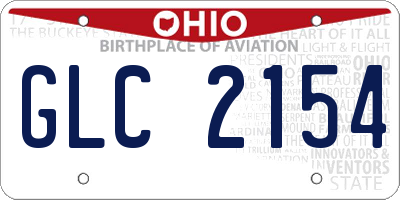 OH license plate GLC2154