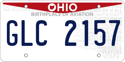 OH license plate GLC2157