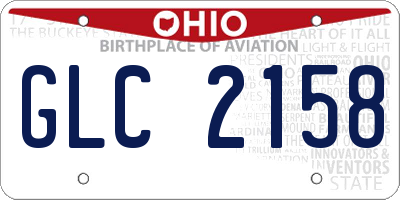 OH license plate GLC2158