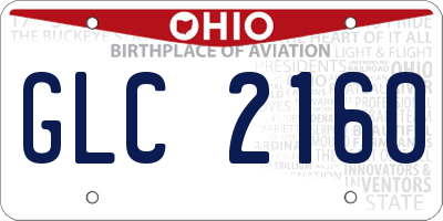 OH license plate GLC2160