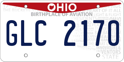 OH license plate GLC2170