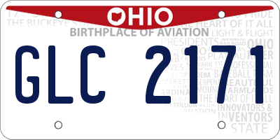 OH license plate GLC2171