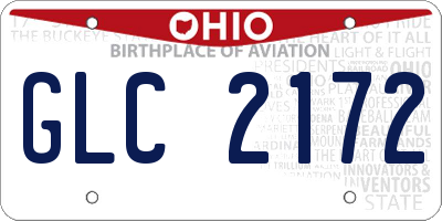 OH license plate GLC2172