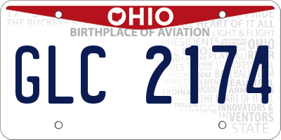 OH license plate GLC2174